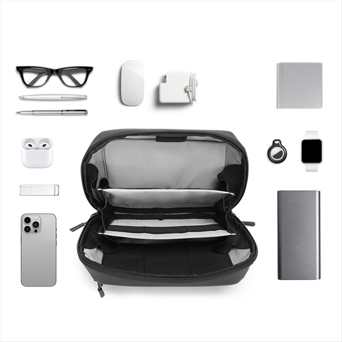 ☶ ❈ ＊ ♥ AC1578-Wasserdichte Te – Tech Accessories Travel Organizer Pouch Bewertung und Preis